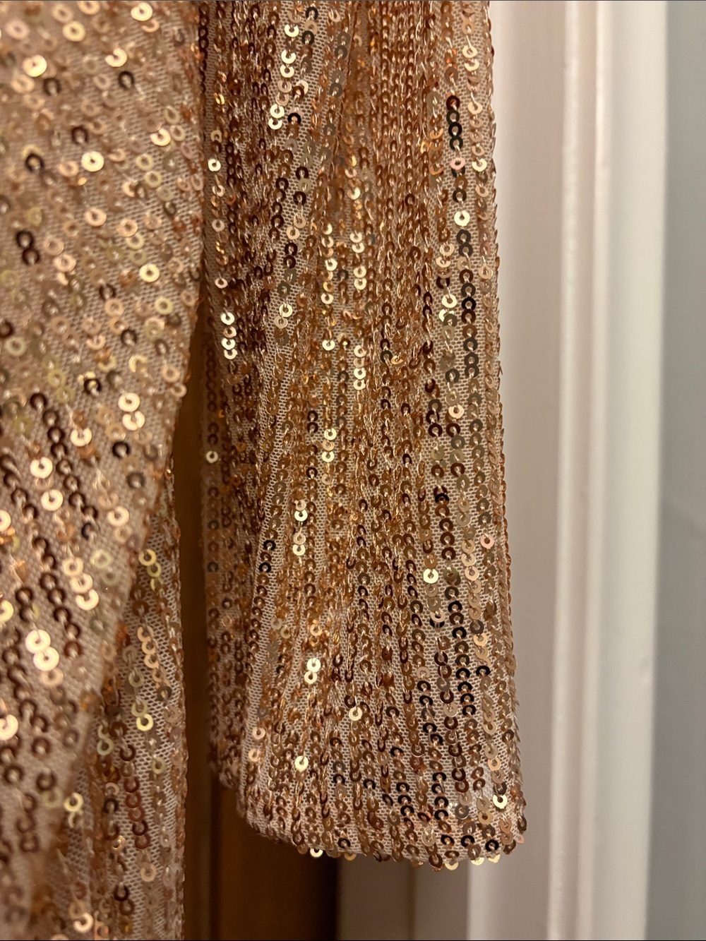 Mac Douggal 26549 Rose Sequined High Low Front Twist MIDI Size 6 NWT - Picture 5 of 10